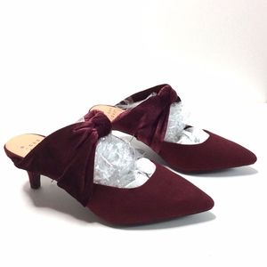 A New Day Women's Burgundy Liane Microsuede Slide
